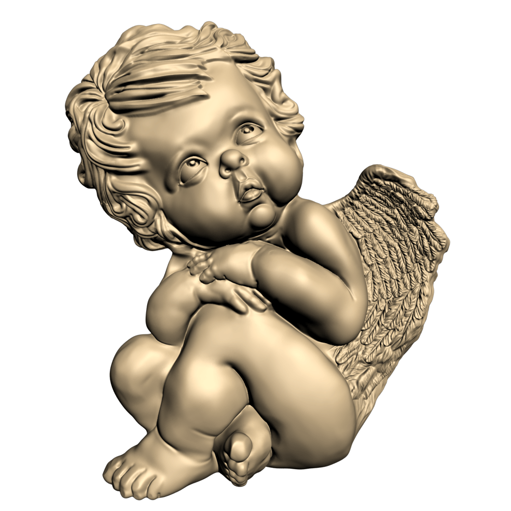 Ángel, 3D Stl Modelo, Archivo para grabador en router CNC